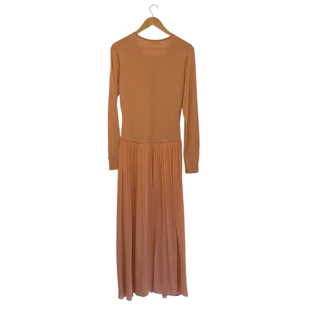 Ulla Johnson Peach Lace-Up Long Sleeve Maxi Dress - Picture 6 of 13